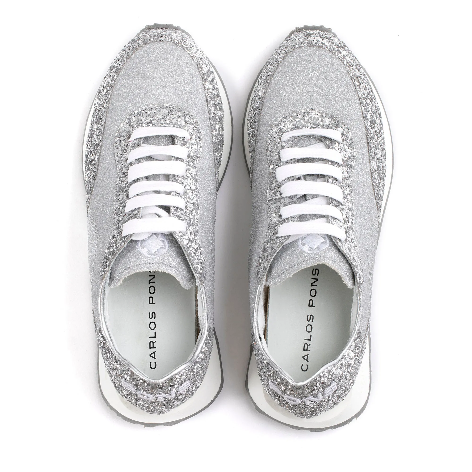 SNEAKER RUNNER GLITER PLATA