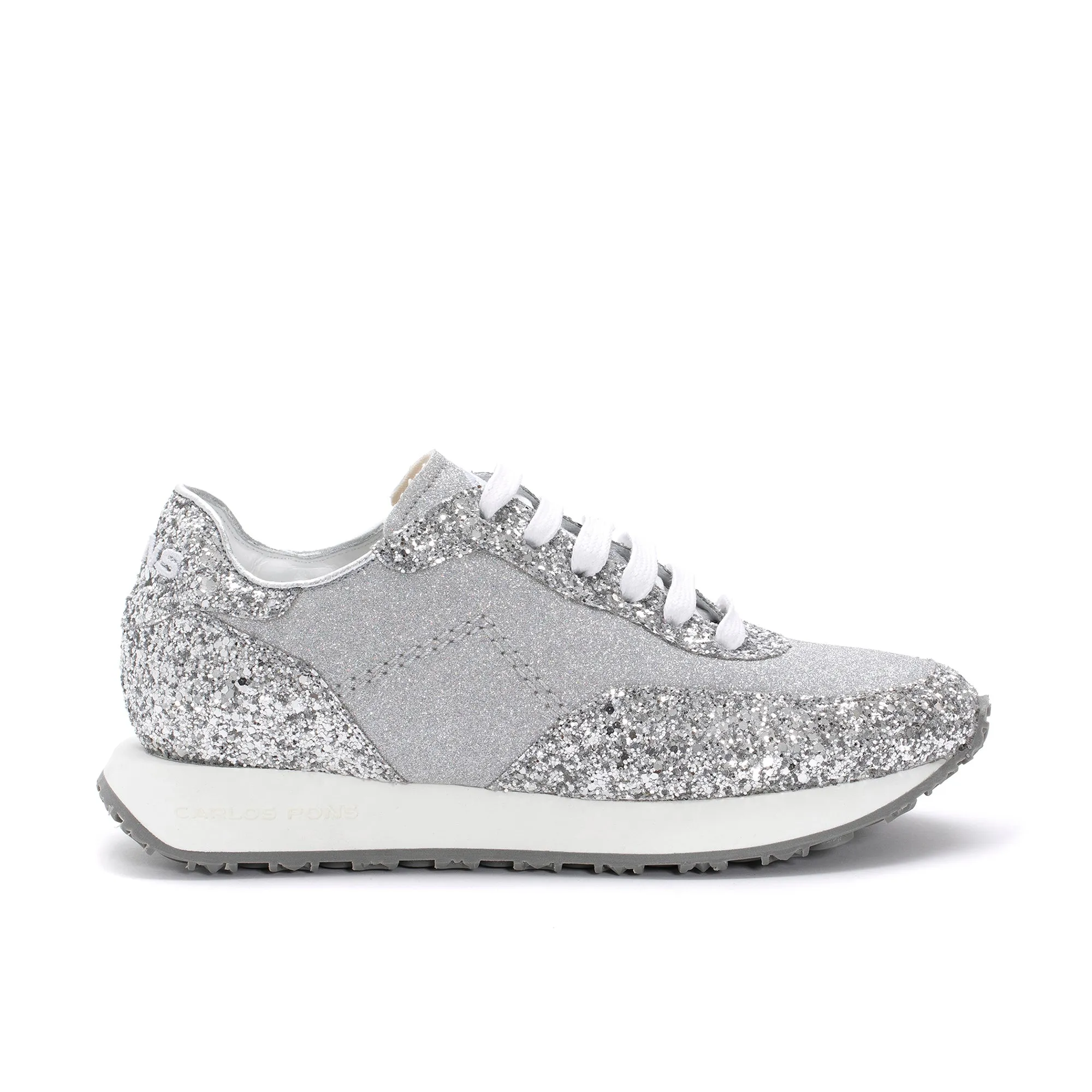SNEAKER RUNNER GLITER PLATA