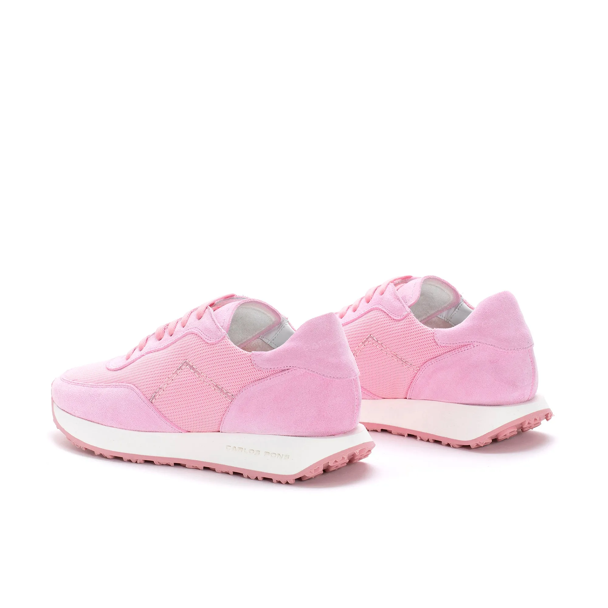 SNEAKER RUNNER VELOUR ROSA