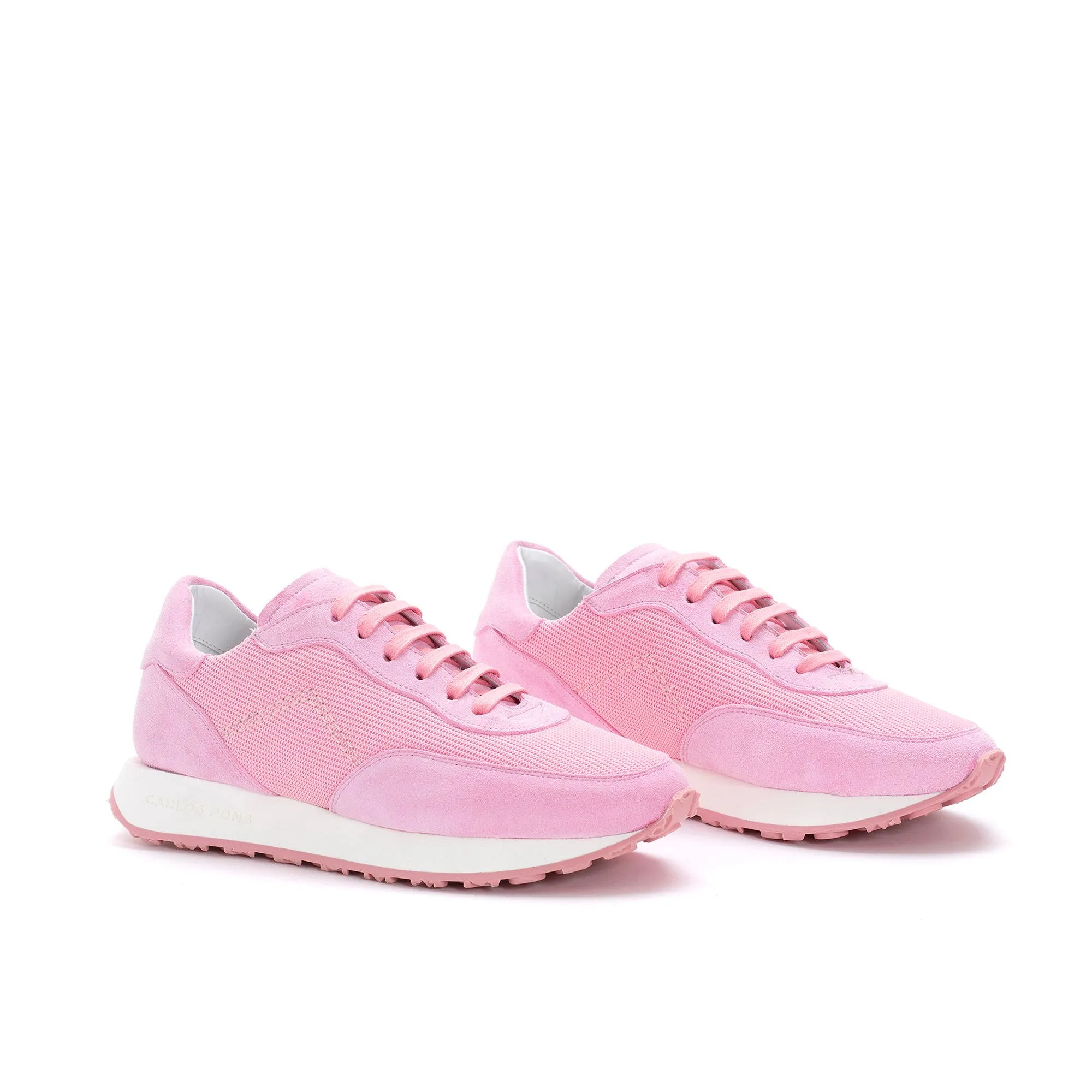 SNEAKER RUNNER VELOUR ROSA