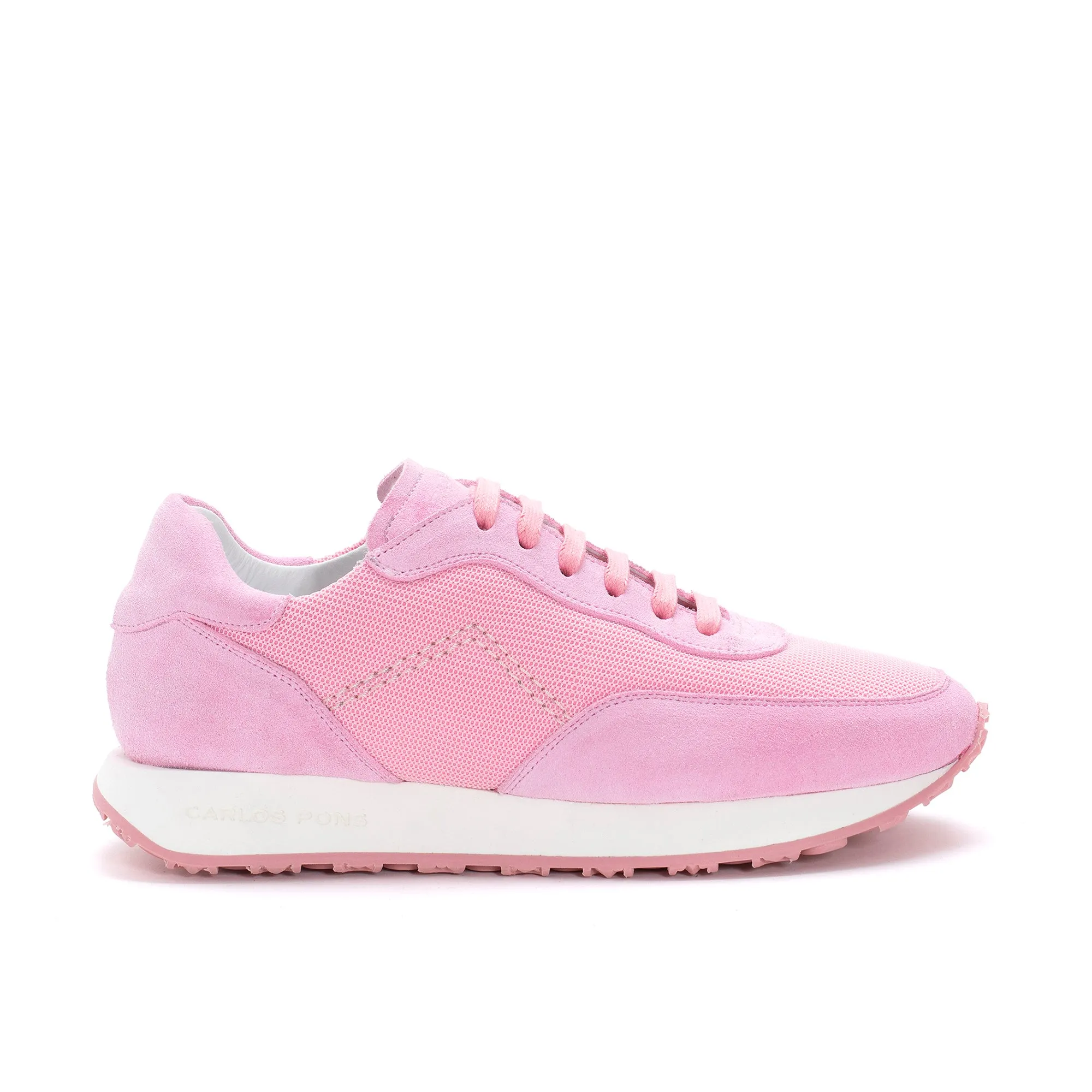 SNEAKER RUNNER VELOUR ROSA