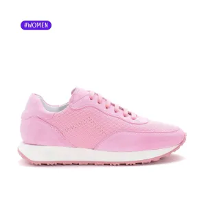 SNEAKER RUNNER VELOUR ROSA