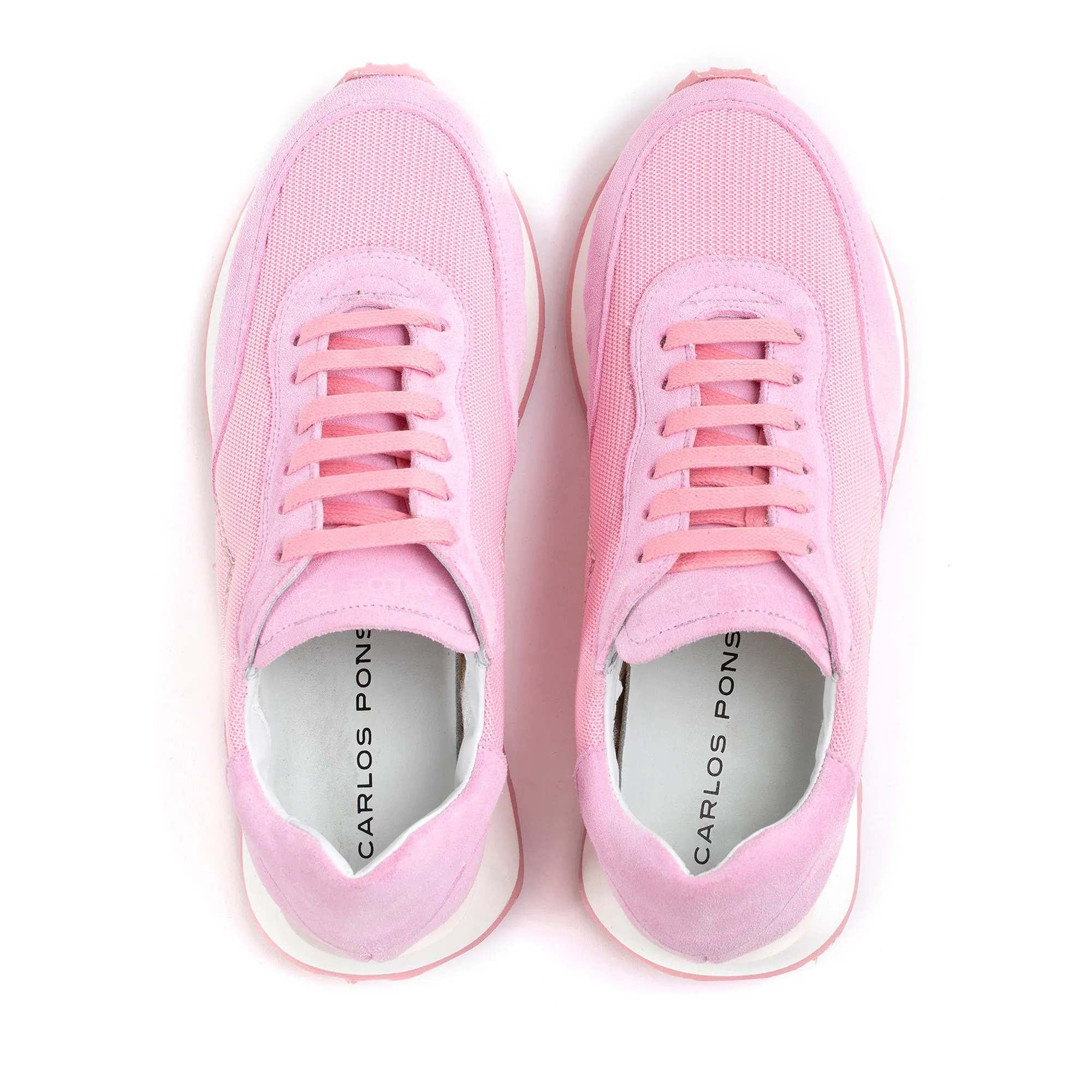 SNEAKER RUNNER VELOUR ROSA