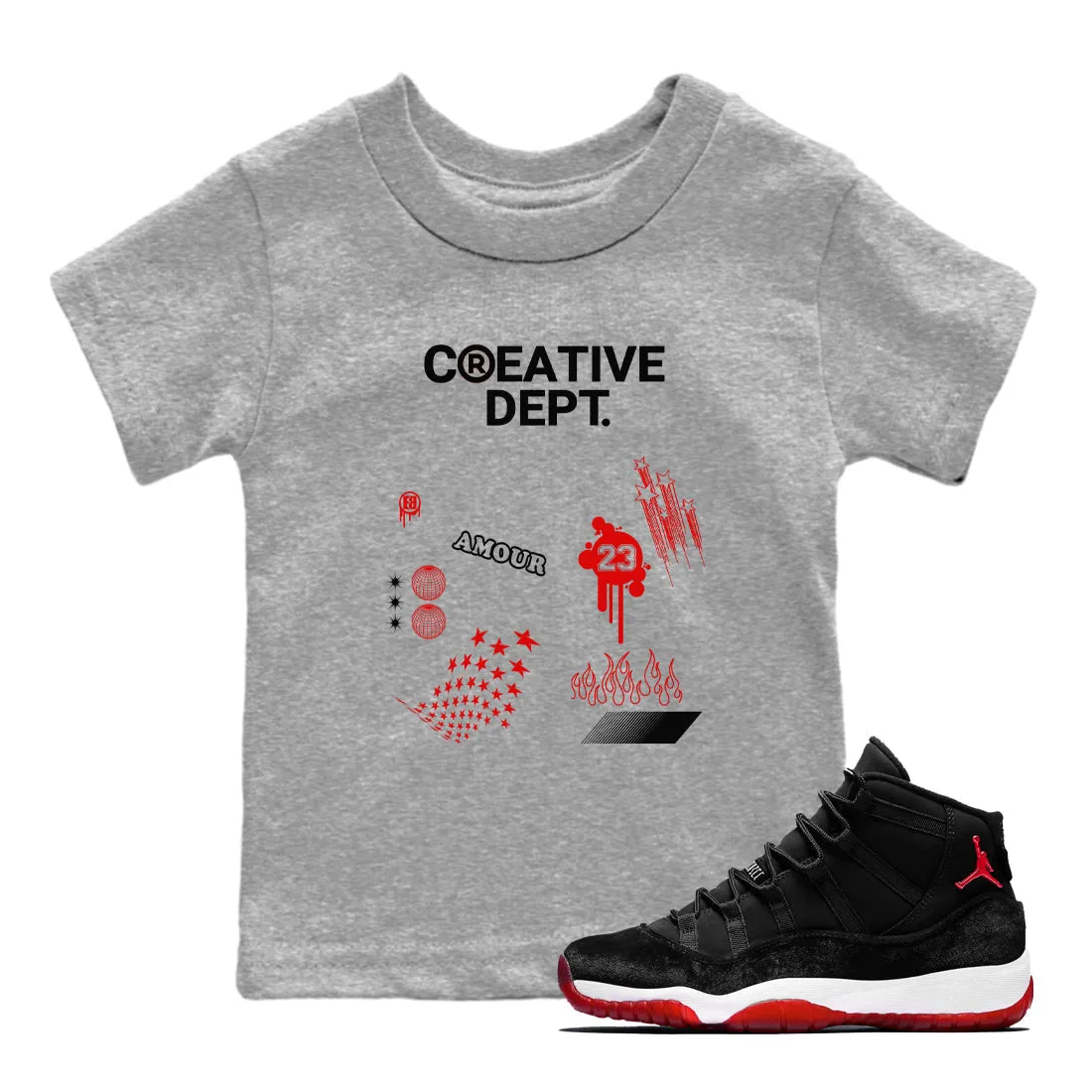Sneaker SNRT Jordan Velvet High-efficiency Kids Creative Tees Best-value Bred Air - 11 Dept