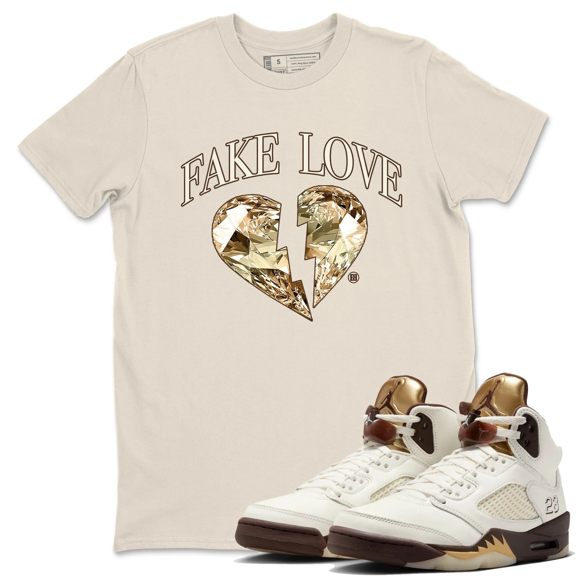 SNRT International tracking Ticket Sneaker Love Tees - 5 VR-compatible Air Golden Jordan Fake