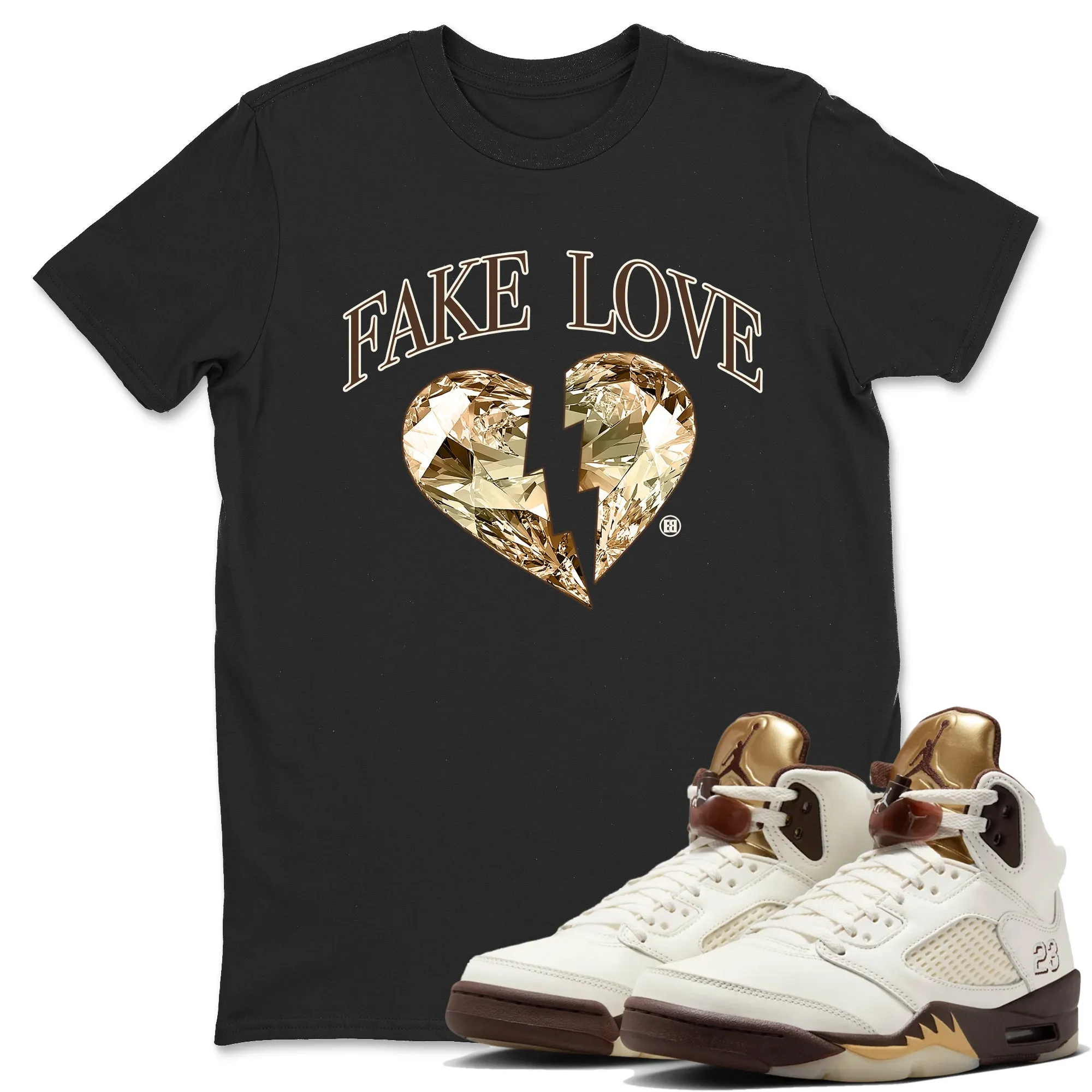 SNRT International tracking Ticket Sneaker Love Tees - 5 VR-compatible Air Golden Jordan Fake