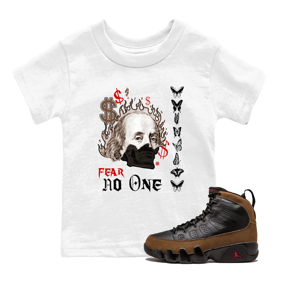 SNRT - Kids Tees Air Best-reviewed 9 Jordan Sneaker Big-value deals No Fear Olive One