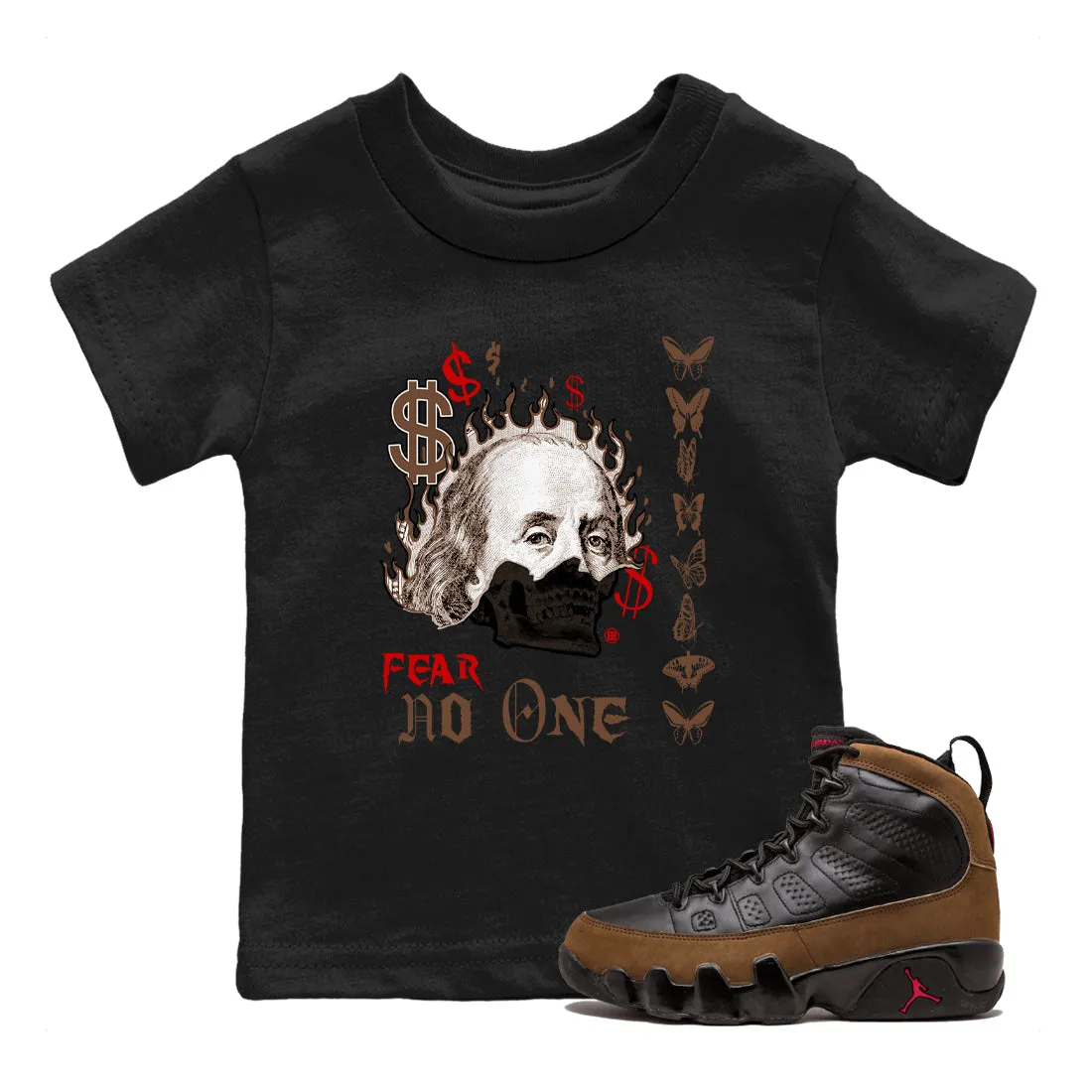 SNRT - Kids Tees Air Best-reviewed 9 Jordan Sneaker Big-value deals No Fear Olive One