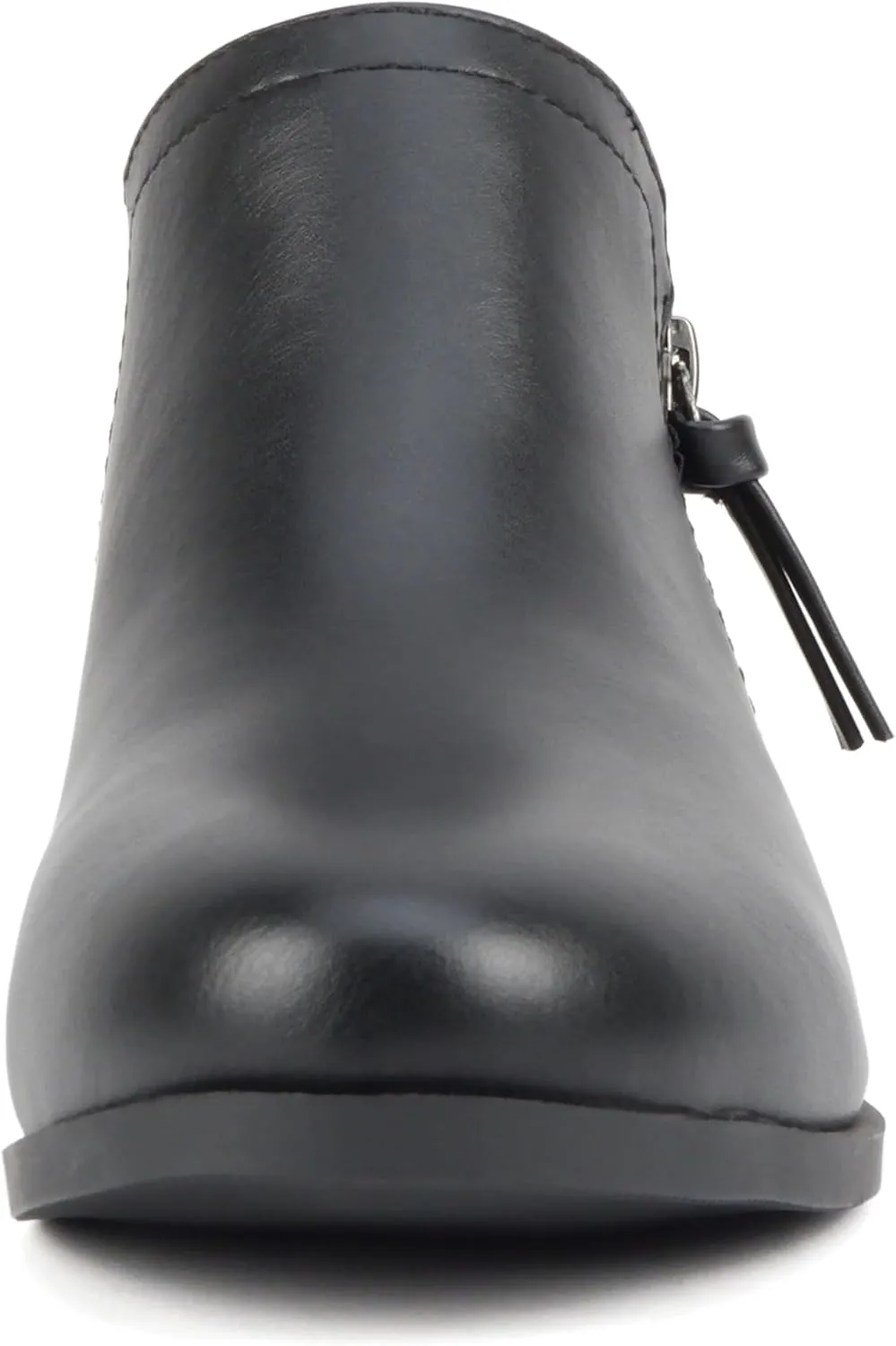 Soda “ZAYNE” ~ Women Round Toe Elastic Side Gore Side Zipper Pull Tab Low Heel Ankle Boot Bootie