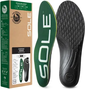 SOLE Everyday Plantar Fasciitis Insoles, Men & Women - Arch Support Inserts for Foot Health and Heel Pain Relief, Orthotic Shoe Inserts Men & Women