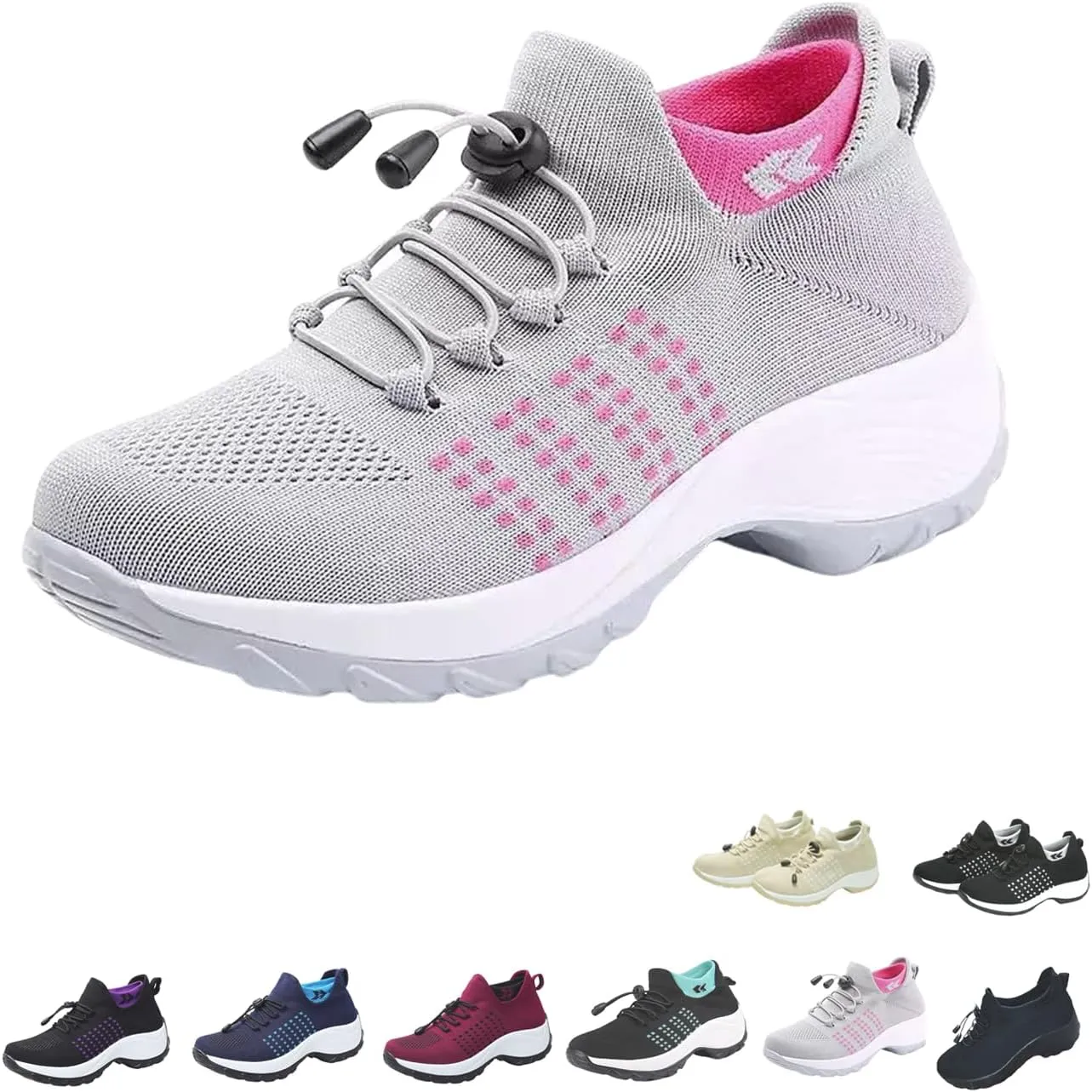 SONGXIA Women's Comfort Wear Orthowear Casual Platform Shoes, Arch Support, Red, US 11