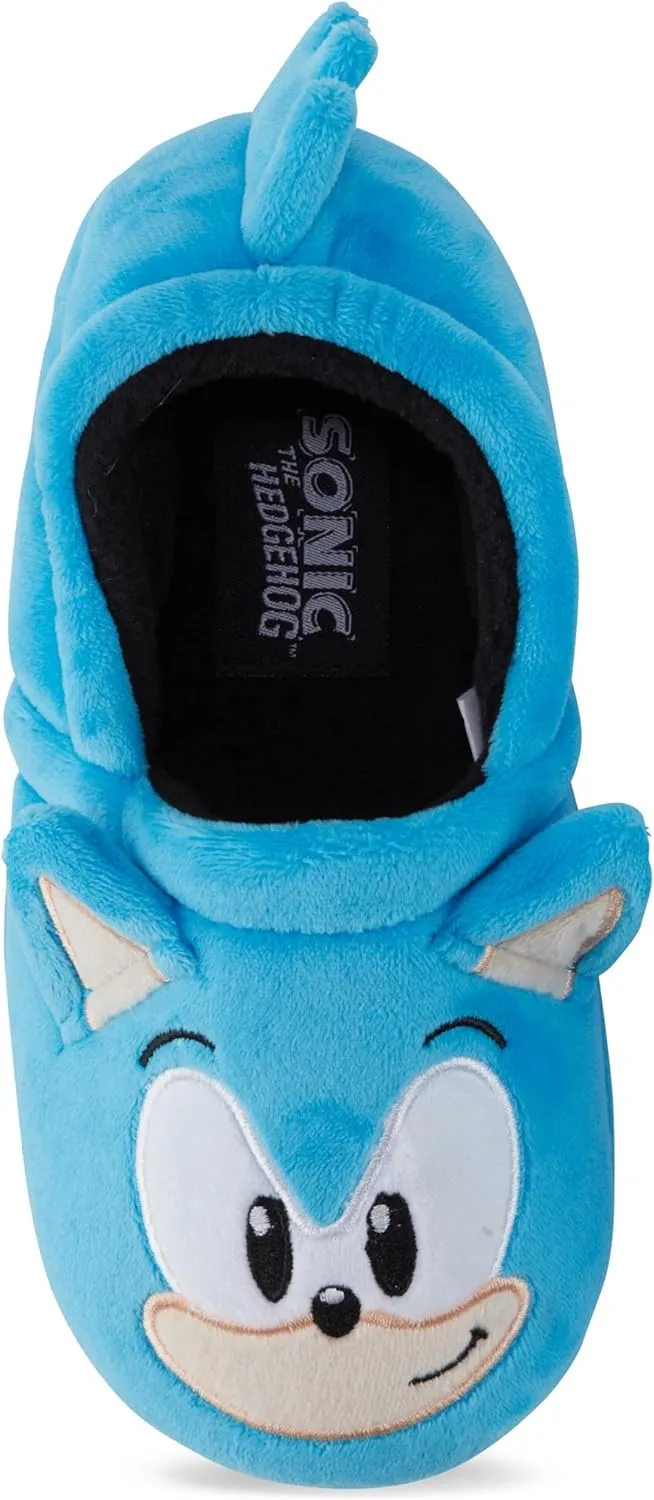 Sonic The Hedgehog Boys Cozy Comfort Slip on Aline Slippers - Sonic, Tails, Knuckles and Shadow Slippers
