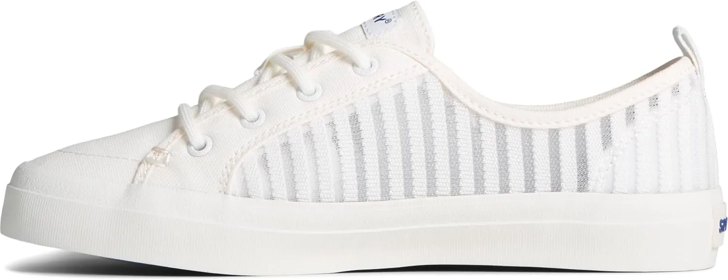 Sperry Women's Crest Vibe Seasonal Sneaker, White, 8.5