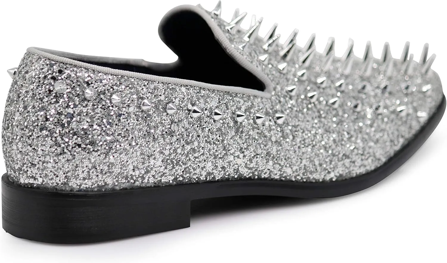SPK09 Men's Vintage Spike Dress Loafers Slip On Fashion Shoes Classic Tuxedo Dress Shoes