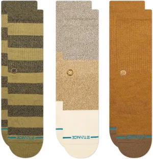 Stance Unisex Cubical Crew 3-Pack Chive LG (US Men's Shoe 9-13, Women's Shoe 11-14) One Size
