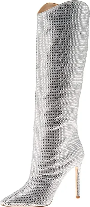 Steve Madden Women's Violetta-R Fashion Boot, Rhinestone, 5.5