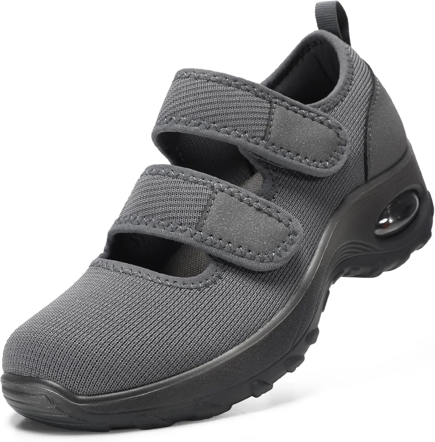 STQ Womens Walking Shoes Non Slip Orthopedic Shoes Adjustable Diabetic Shoes Comfort Mary Jane Shoe