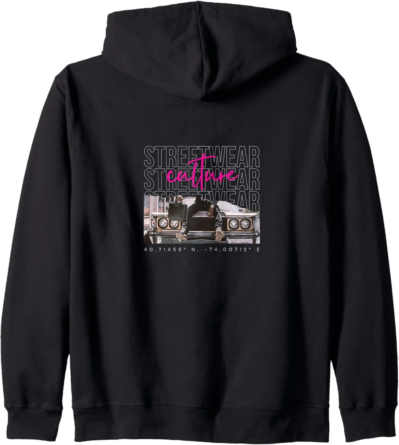 Streetwear Culture NYC Urban Vibe Art Zip Hoodie