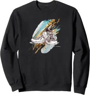 Streetwear Sneaker Desig: Bold and Bright Colors Sweatshirt