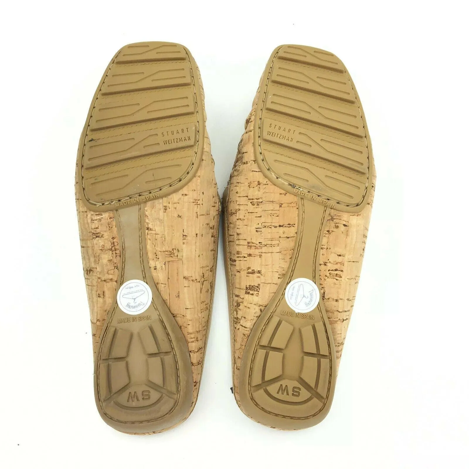Stuart Weitzman Womens Cork Slip On Mule Loafer Driving Shoes 5M