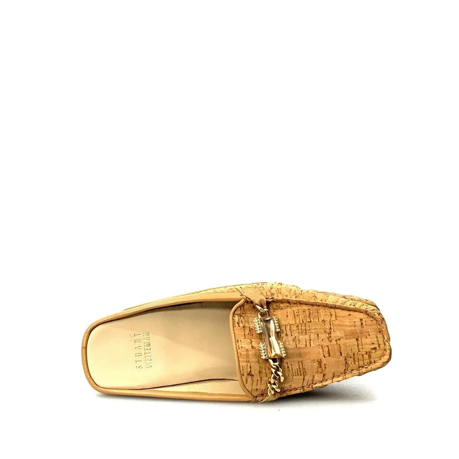 Stuart Weitzman Womens Cork Slip On Mule Loafer Driving Shoes 5M