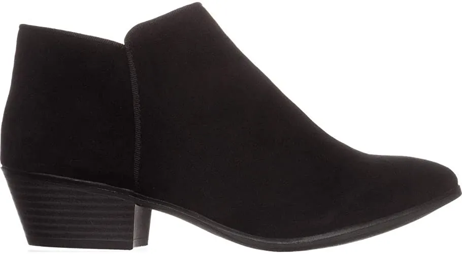 Style & Co. Womens Wileyy Fabric Almond Toe Ankle Fashion, Black, Size 7.0