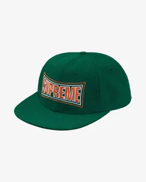 SUPREME FW23 METALLIC ARC LOGO DARK GREEN 6 PANEL CAP (NEW)