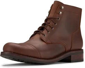 SUREWAY 6" Men's Lace-up Ankle Boots - Cap Toe, Captain Genuine Leather Lace up Chukka Boots for Men,Classic Comfort Oxford Style Footwear
