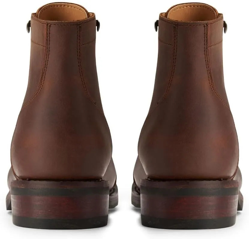 SUREWAY 6" Men's Lace-up Ankle Boots - Cap Toe, Captain Genuine Leather Lace up Chukka Boots for Men,Classic Comfort Oxford Style Footwear