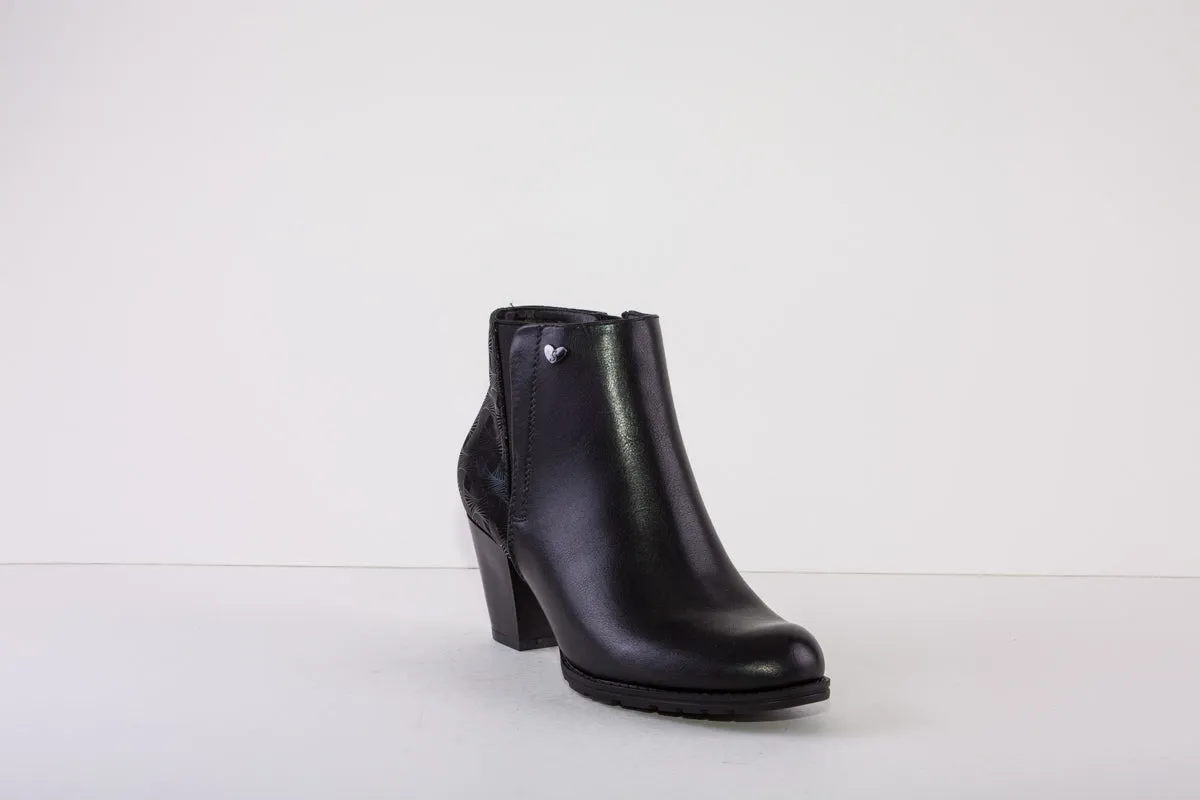 SUSST CHERUB22 MEDIUM HEEL ANKLE BOOT - BLACK