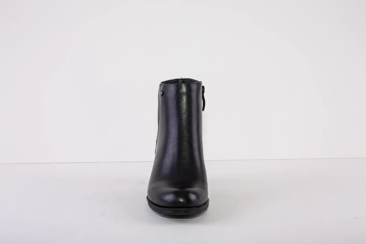SUSST CHERUB22 MEDIUM HEEL ANKLE BOOT - BLACK
