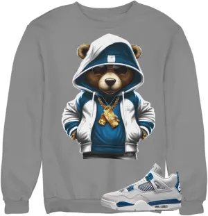 Sweatshirt To Match Jordan 4 Industrial Blue Sneakers, Men's Graphic Pullovers