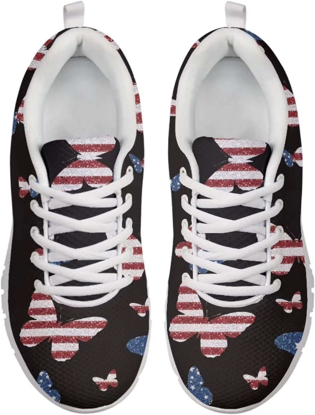 SYtrade Women's Running Shoes Lace Up Walking Tennis Sneakers White Sole