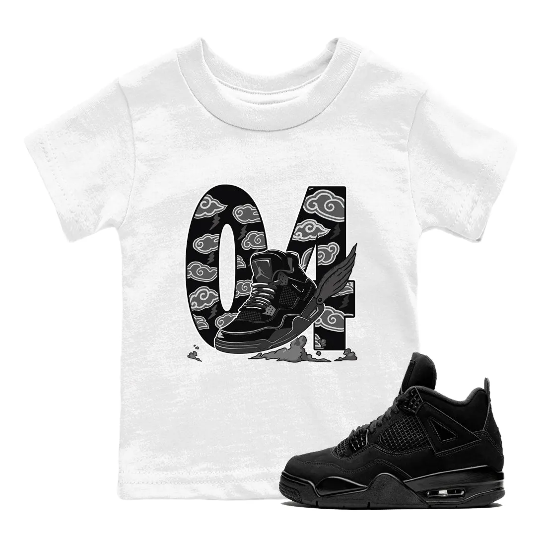 The Tees 4 Kids Black Anniversary sale Cat Sneaker Fly Jordan - SNRT Certified To Air Clouds