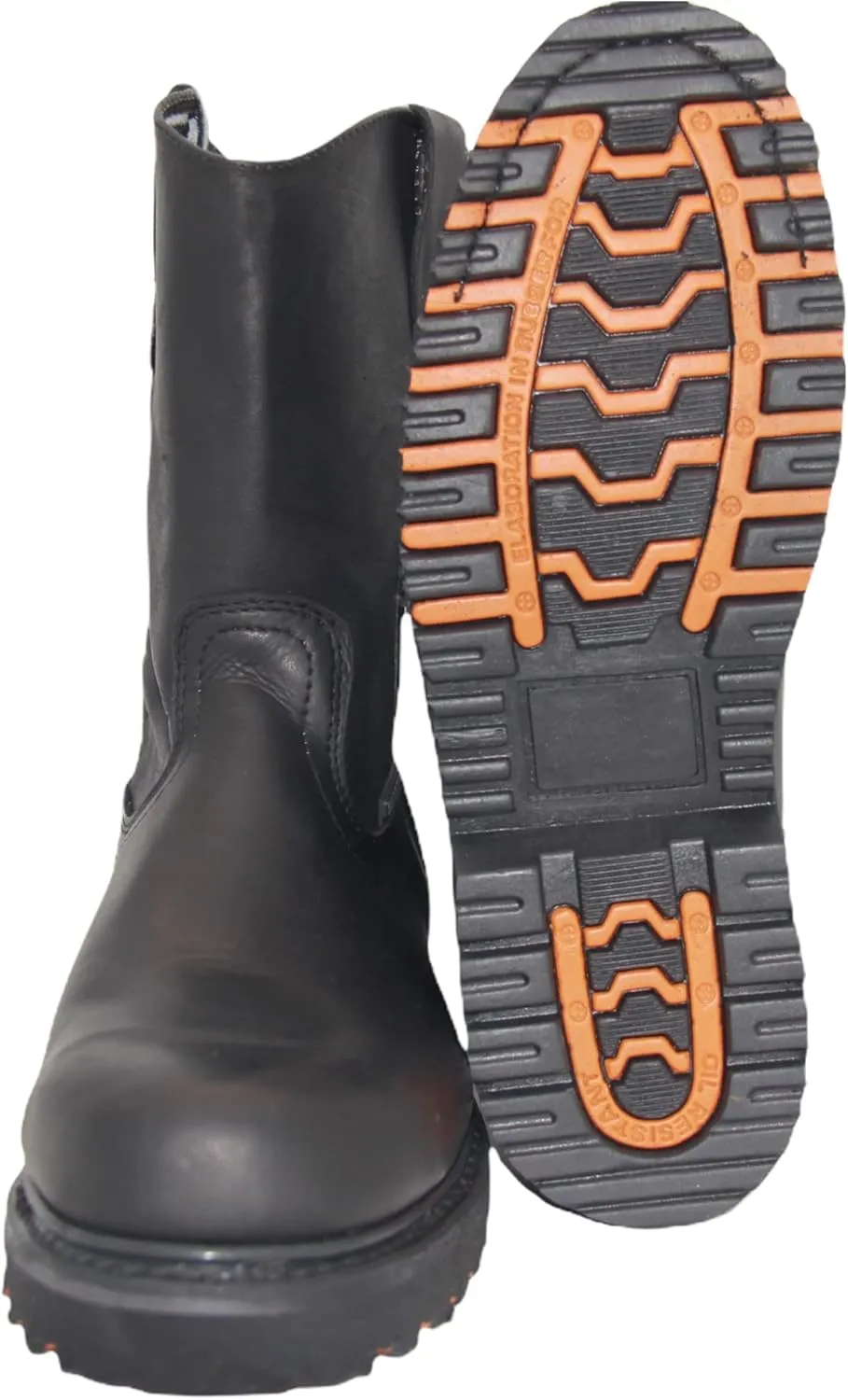 The Western Shops Men's 9" Pull-On Steel Toe Leather Work Boot