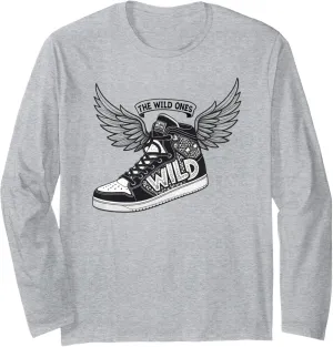 The Wild Ones Winged Sneaker Urban Streetwear Gift Long Sleeve T-Shirt