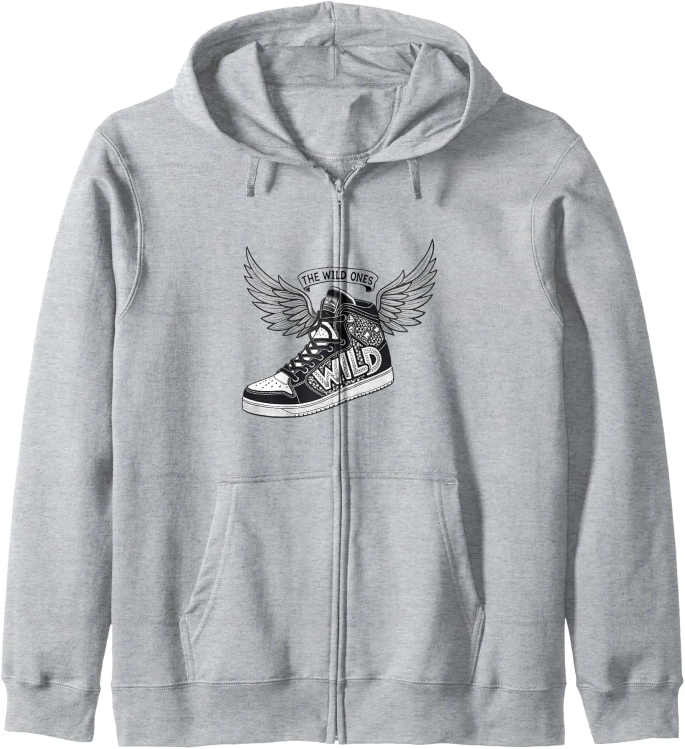 The Wild Ones Winged Sneaker Urban Streetwear Gift Zip Hoodie