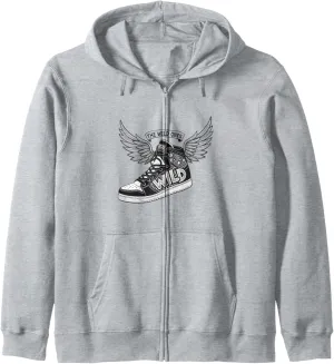 The Wild Ones Winged Sneaker Urban Streetwear Gift Zip Hoodie