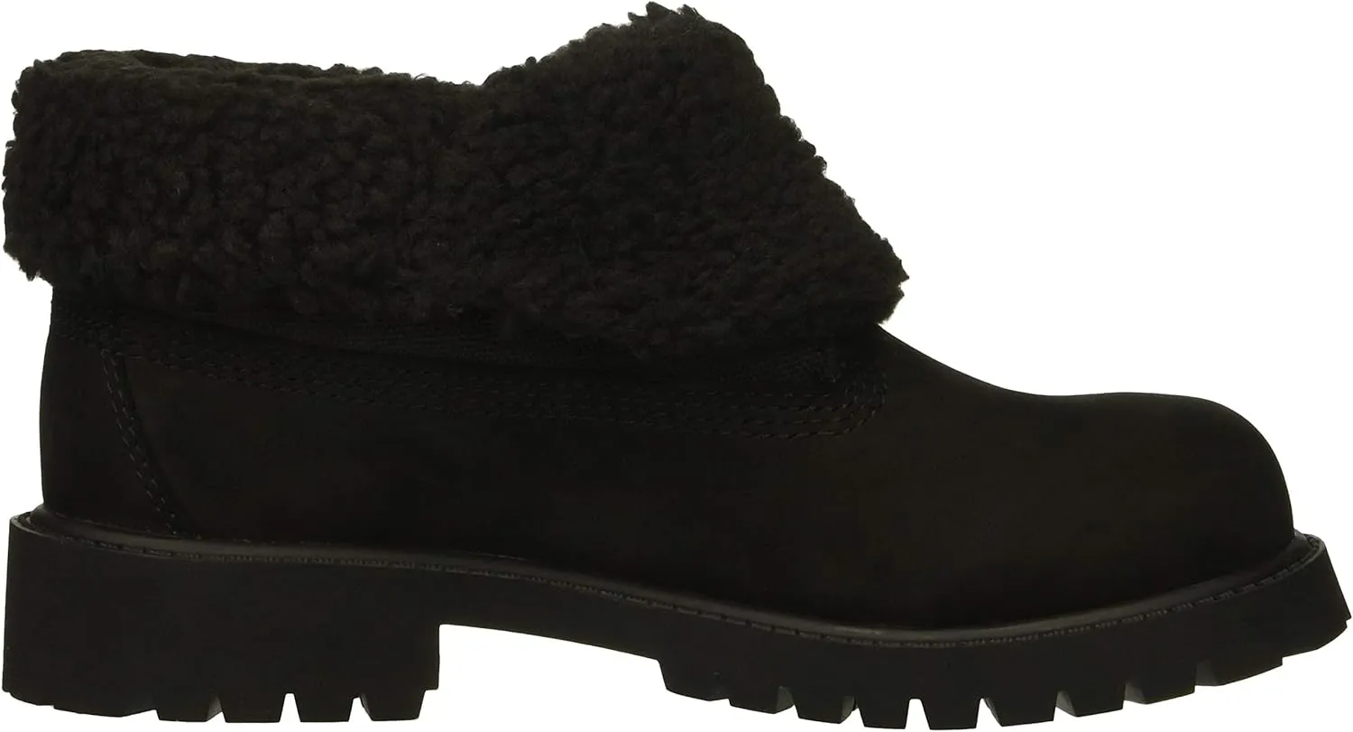 Timberland Baby-Girl's Icon Collection Roll-top with Fleece Fashion Boot