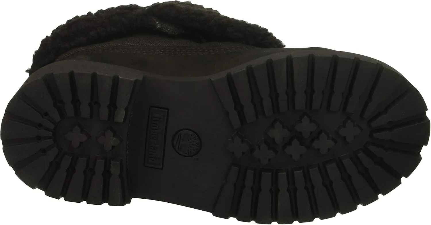 Timberland Baby-Girl's Icon Collection Roll-top with Fleece Fashion Boot