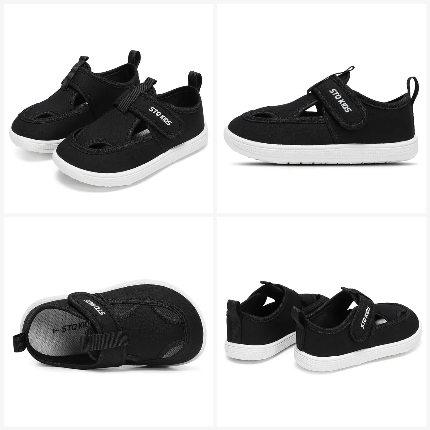 Toddler Wide Toe Box Water Shoes: Boys Girls Zero Drop Beach Sandals Summer Kids Barefoot Swim Pool Shoe