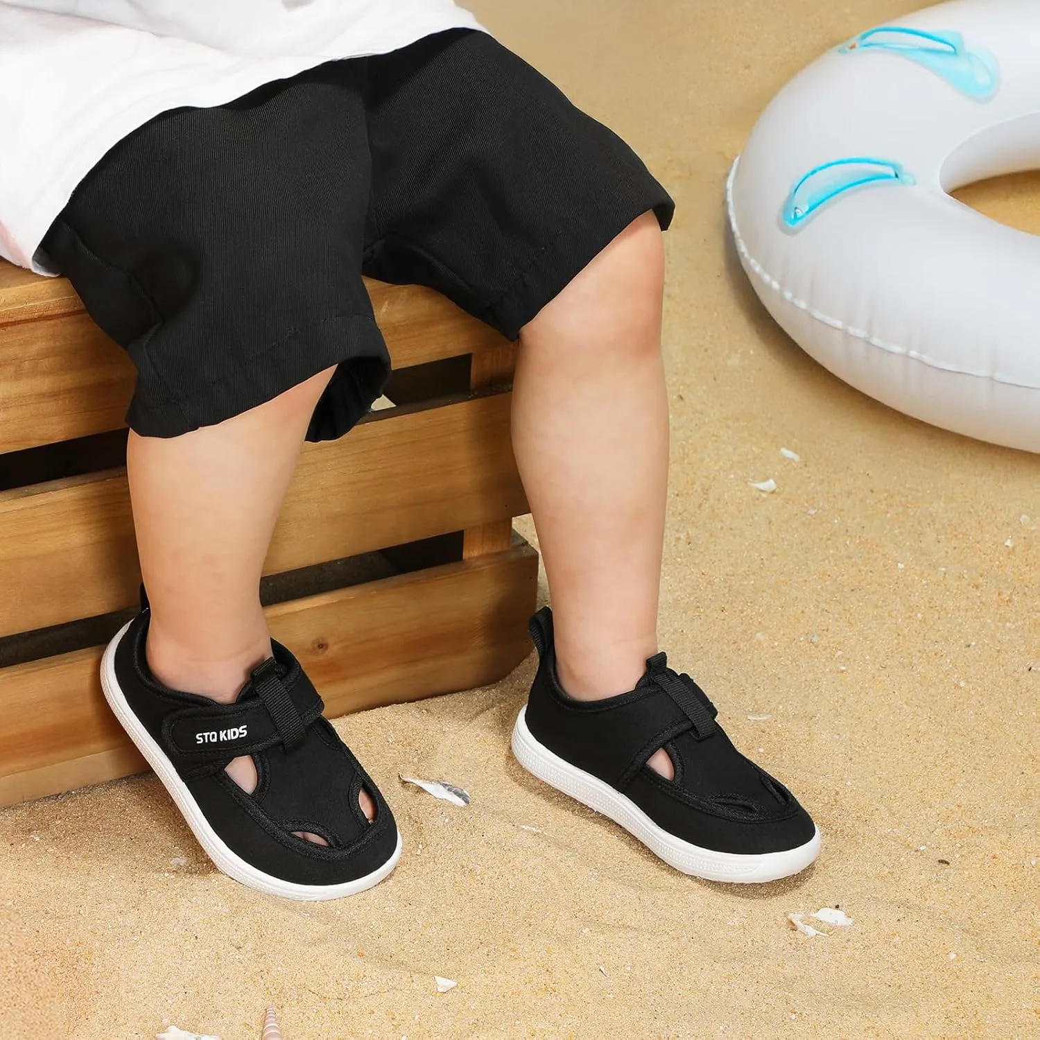 Toddler Wide Toe Box Water Shoes: Boys Girls Zero Drop Beach Sandals Summer Kids Barefoot Swim Pool Shoe