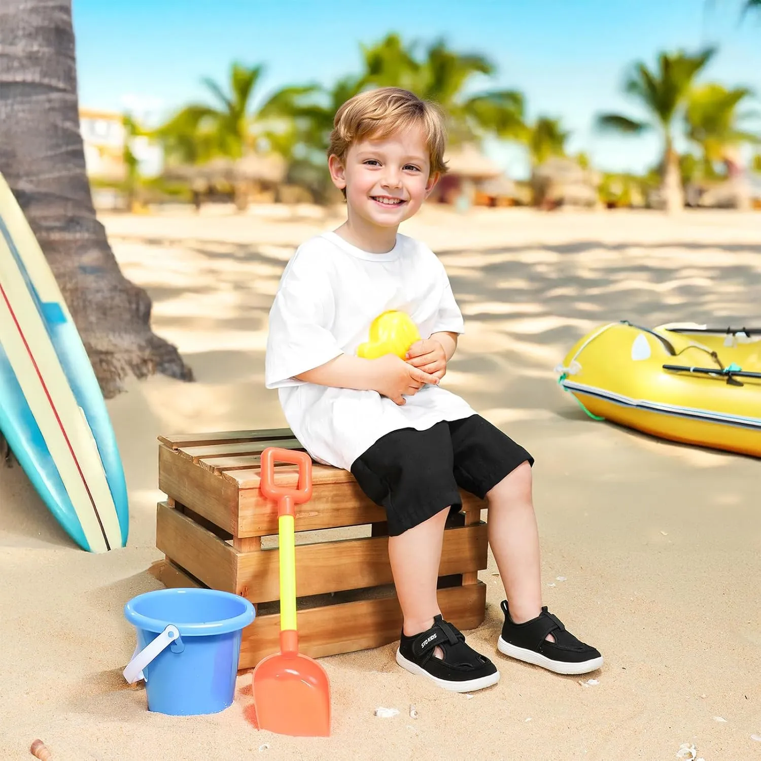 Toddler Wide Toe Box Water Shoes: Boys Girls Zero Drop Beach Sandals Summer Kids Barefoot Swim Pool Shoe