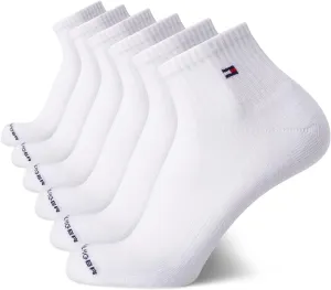Tommy Hilfiger Men's Quarter Socks - 6 Pack Performance Cushion Comfort Socks - Breathable Athletic Socks for Men (7-12)