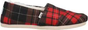 TOMS Alpargata CloudBound Red Tartan Print Felt 6 B (M)