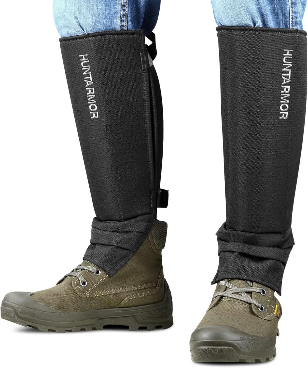 TREKMASTER Leg Gaiters Hunting Gaiters, Ultra High-Performance Hunting Boot Gaiters, Snake Guards with Hard Protective EVA Outer Shell, Waterproof and Adjustable Snow Boot Gaiters for Hiking, Hunting