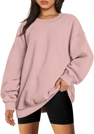 Trendy Queen Sweatshirts for Women Hoodies Oversized Crewneck Tops Sweaters Comfy Fall Winter Outfits Clothes 2025 Fashion