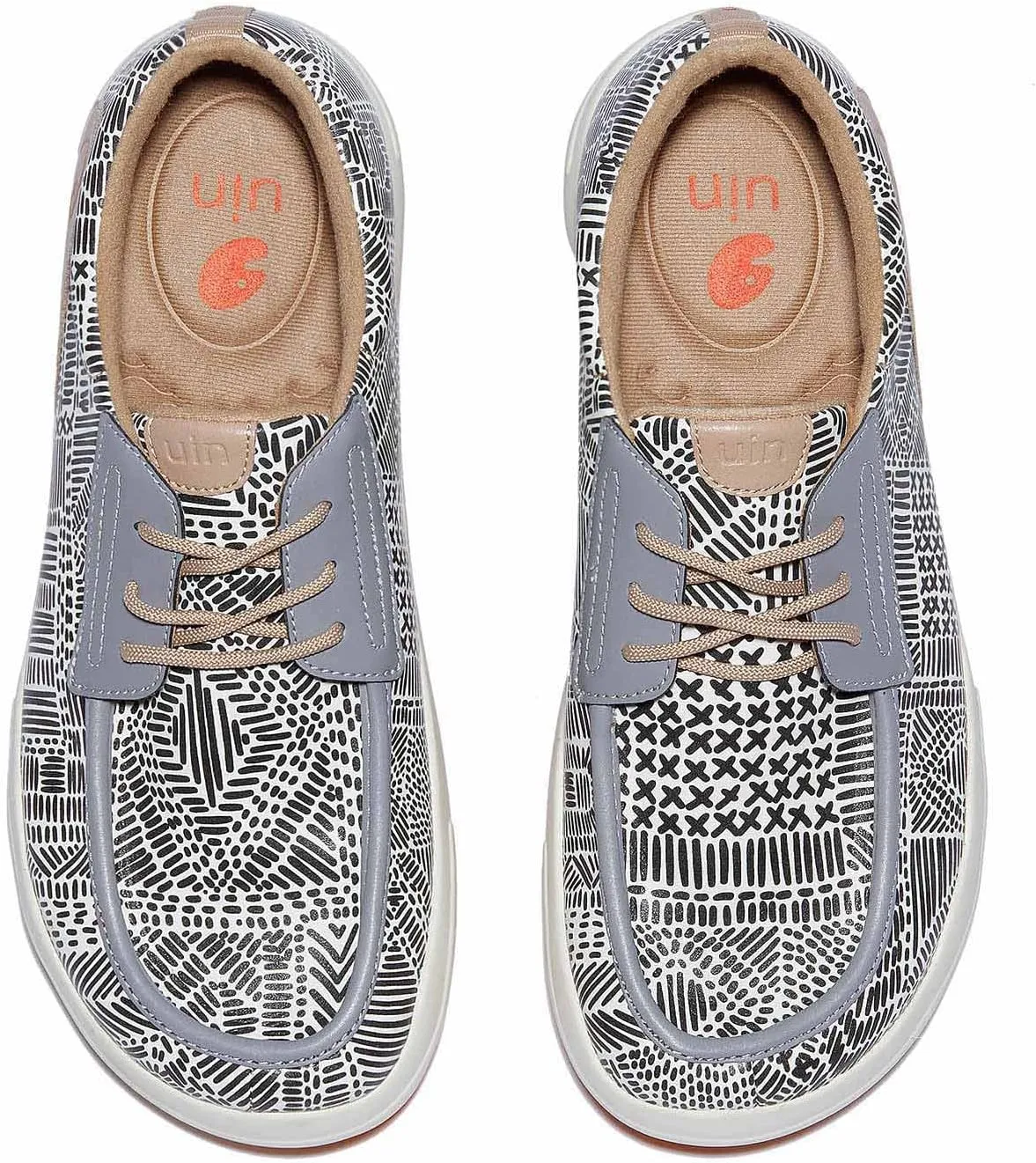 UIN Men's Fashion Platform Sneaker Slip On Walking Casual Comfortable Art Painted Travel Shoes Andalusia
