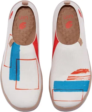 UIN Women's Art Painted Travel Shoes Slip On Casual Knit Loafers Lightweight Comfort Fashion Sneaker Toledo ⅠBirds and Flowers