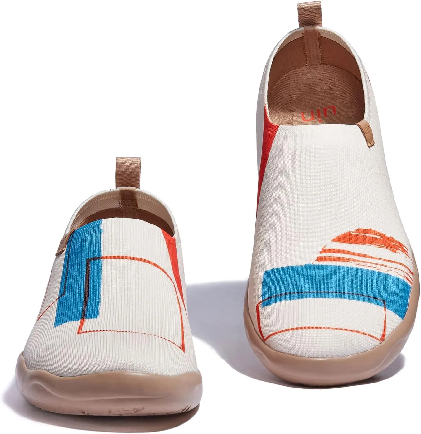 UIN Women's Art Painted Travel Shoes Slip On Casual Knit Loafers Lightweight Comfort Fashion Sneaker Toledo ⅠBirds and Flowers